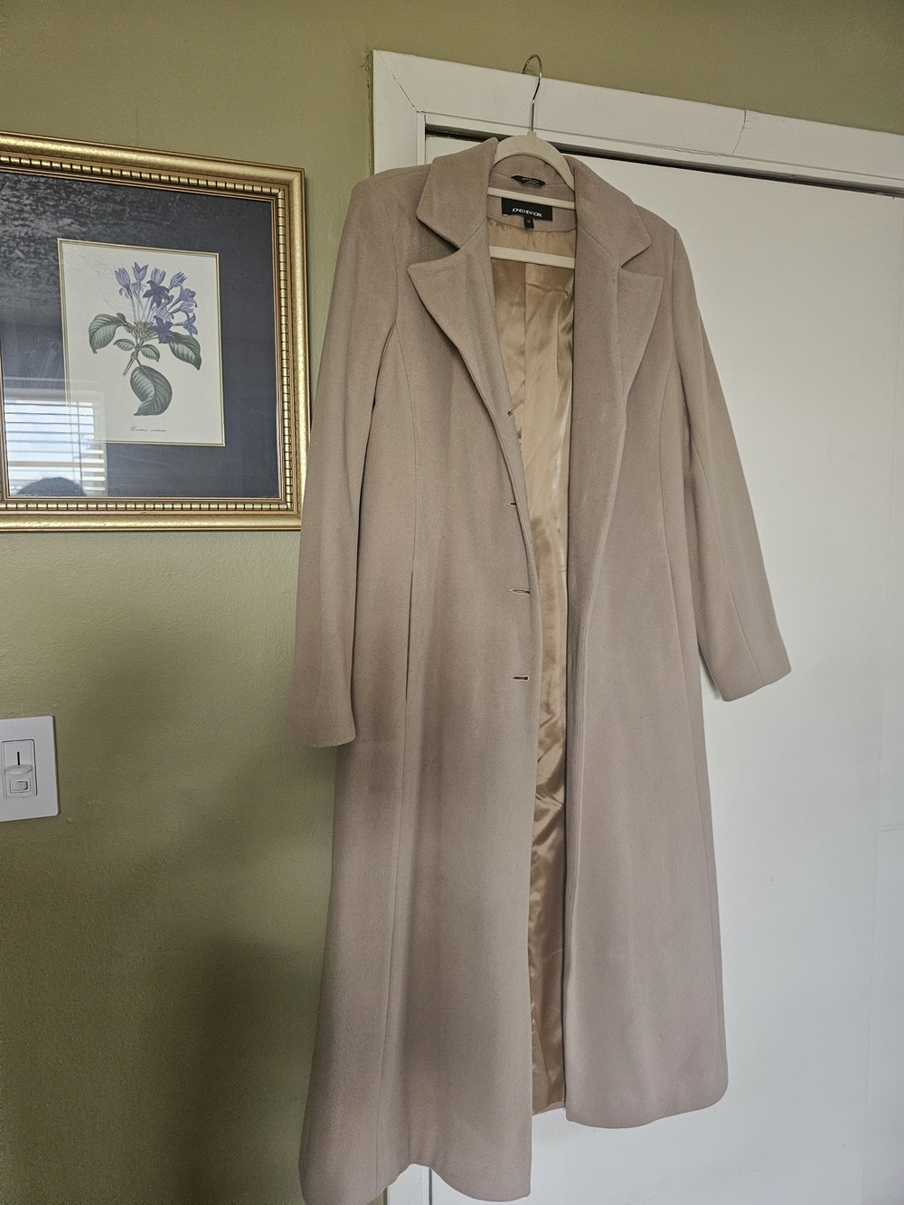 Jones New York Long Beige Trench Coat